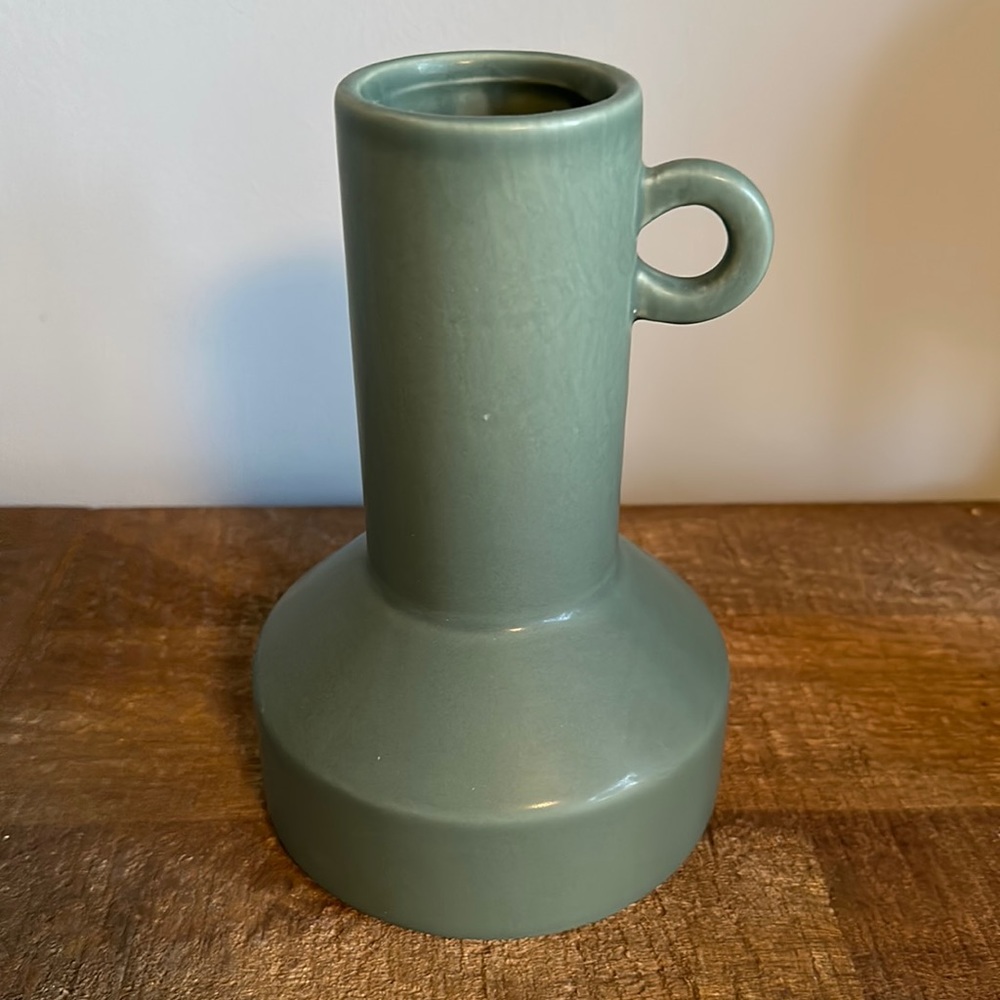 Modern sage ceramic vase